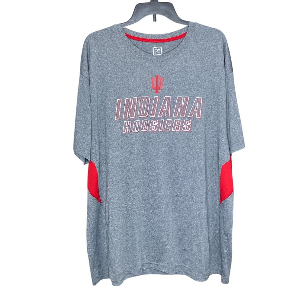 Indiana Hoosiers‎ Proedge Men's Big & Tall 3XL Gray Red Logo IU Active T-Shirt